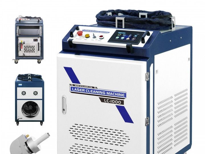 a blue and white laser cleaning machine lc-1000