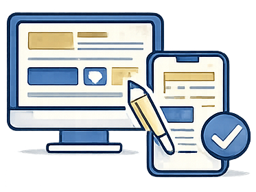 כל אתר מעוצב ונבנה בהתאמה מדוייקת לעסק, ללקוח ולקהל היעד ץוך שמירה על המיתוג הקיים.