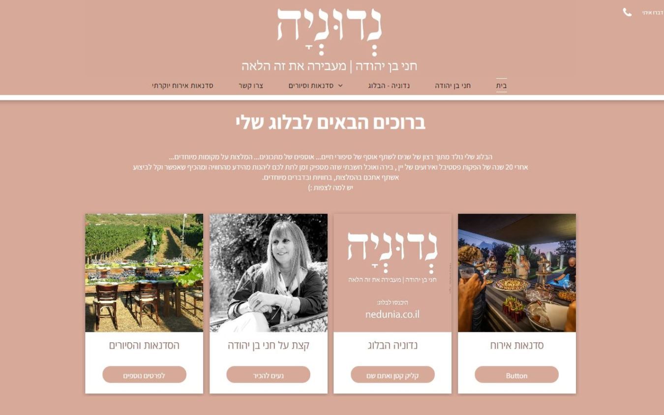 צילום מסך של אתר אינטרנט בשפה זרה.