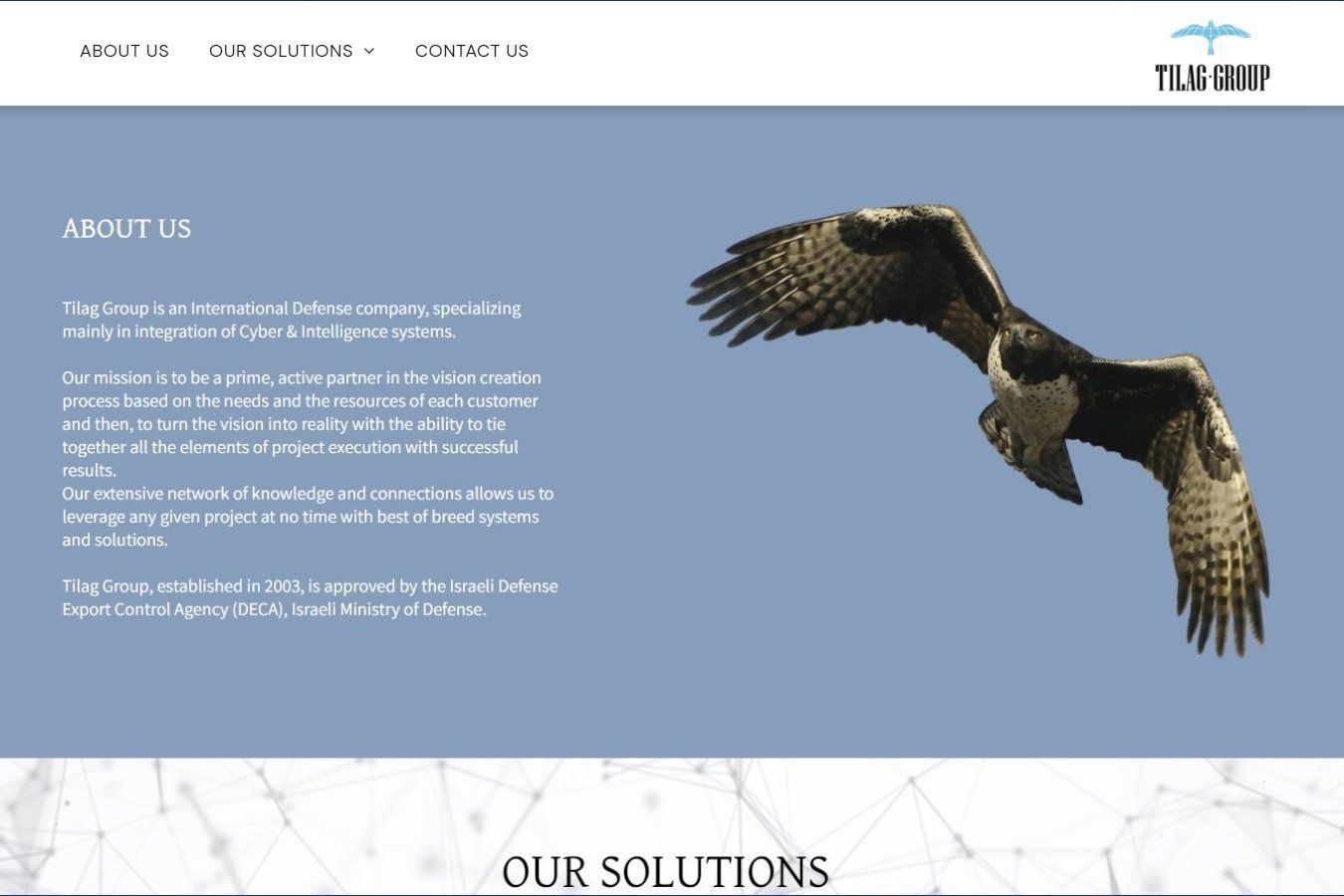 ציפור עפה בשמיים באתר אינטרנט.