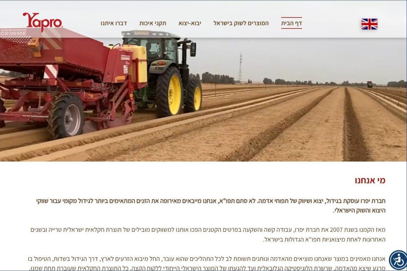 גידול, שיווק ויצוא תפו