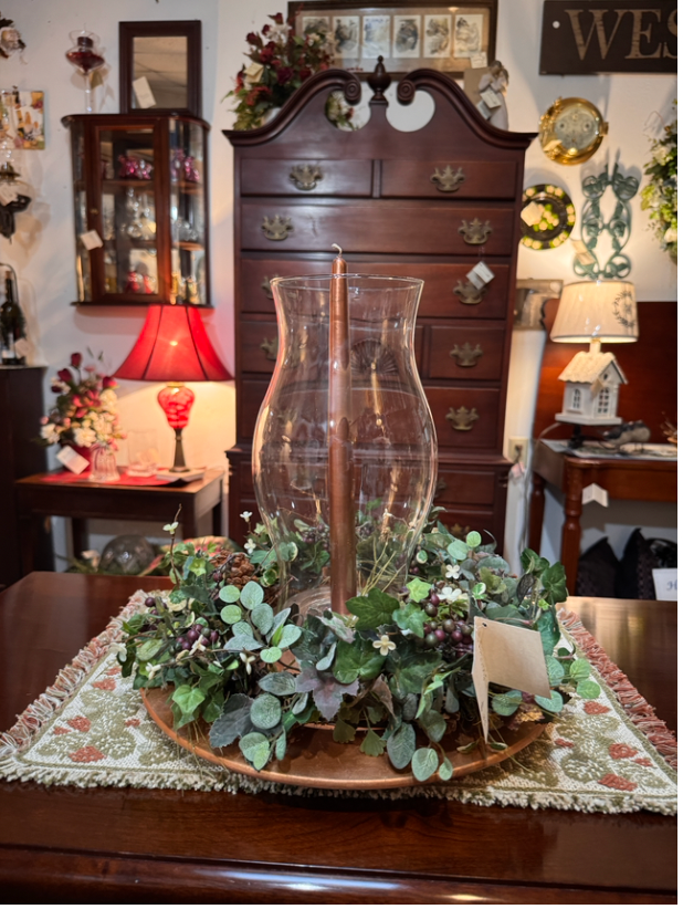 Gorgeous Red Bubble Glass Lamp with White Shade