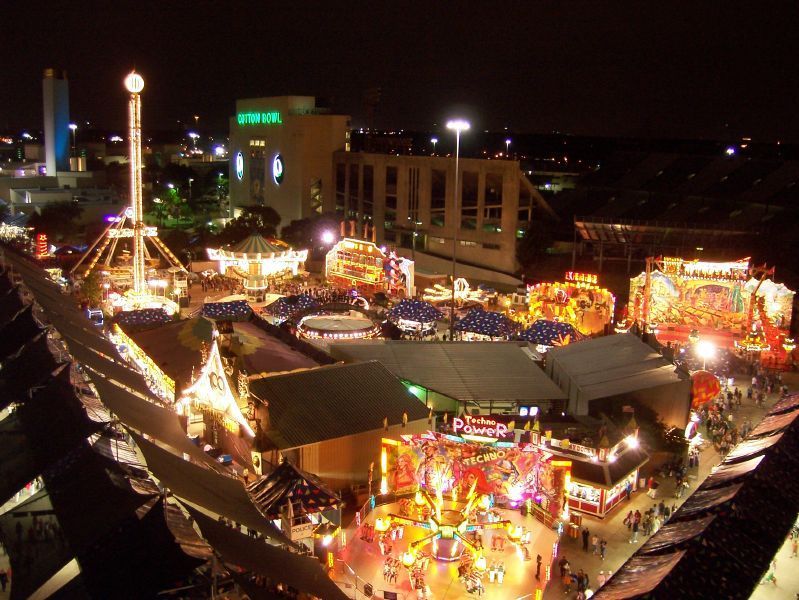 Texas State Fair at night