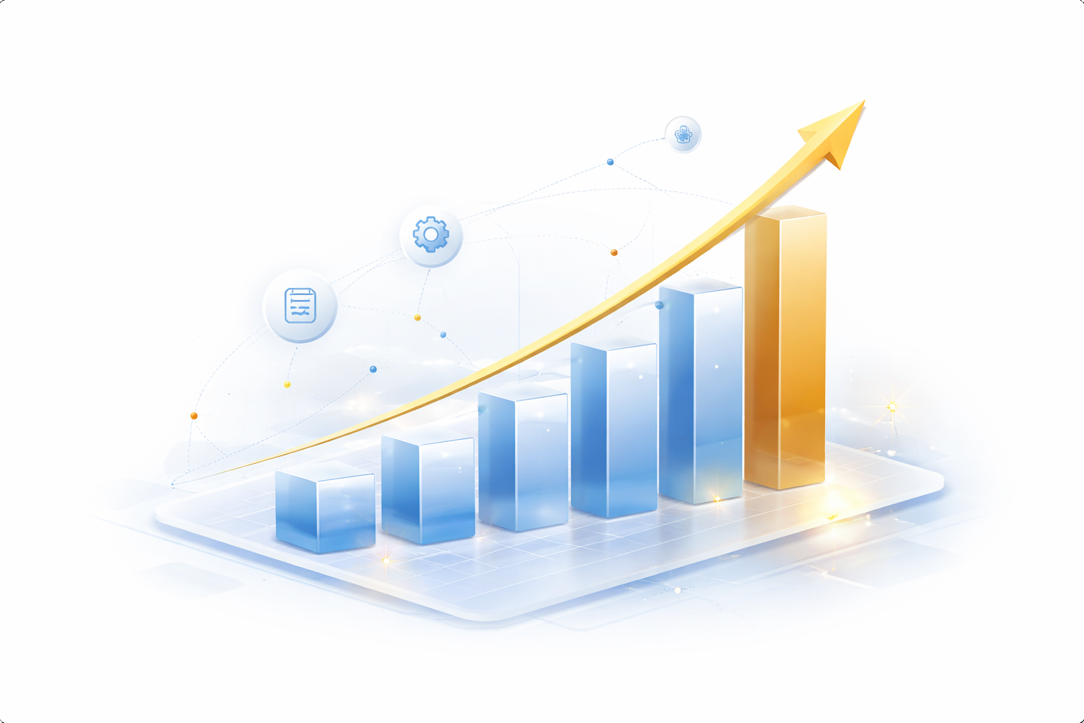 Business operation chart illustration