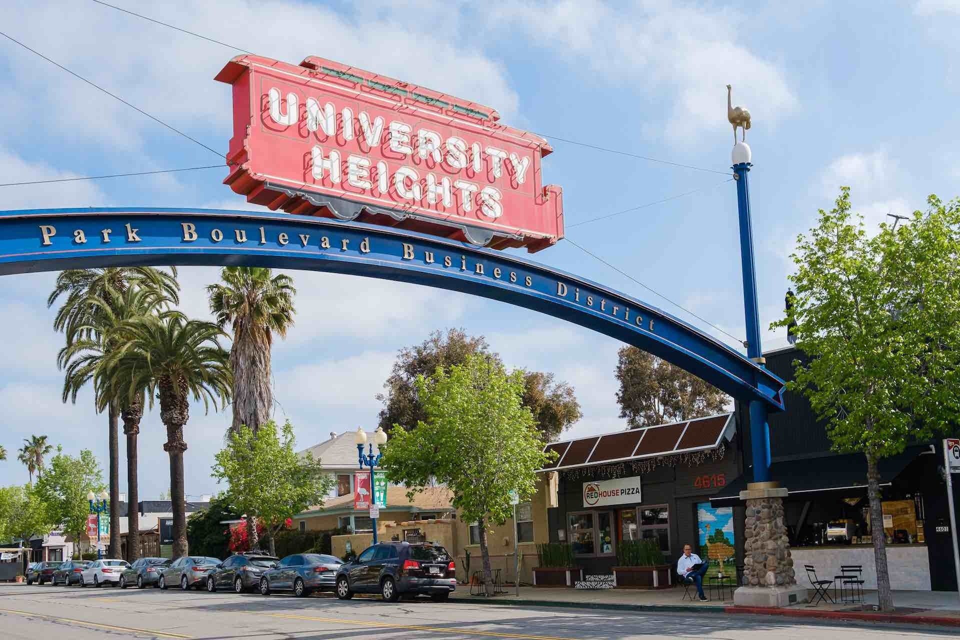 University Heights entry sign