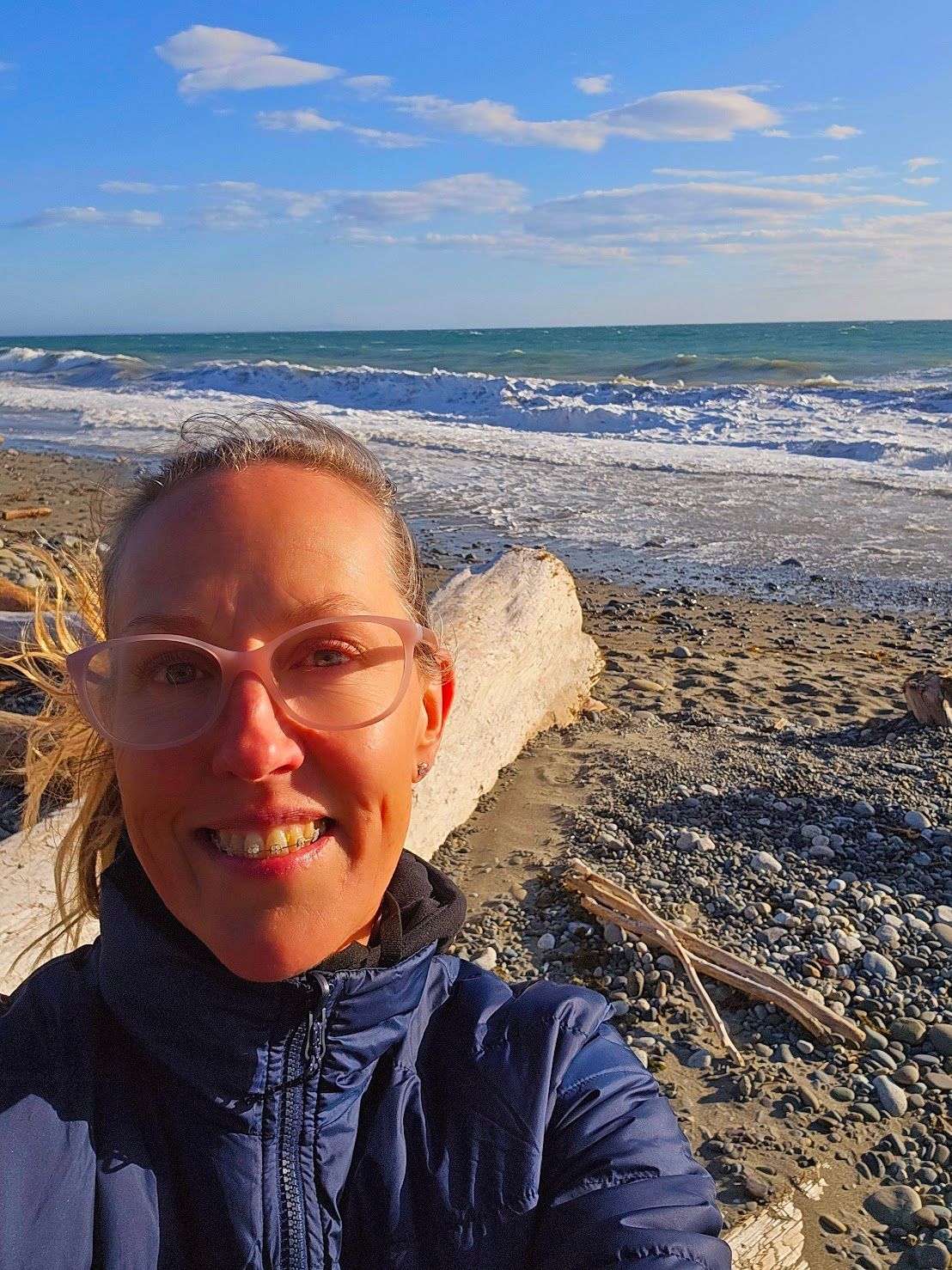 An image of Pilates Instruction Victoria Bentley living life to the fullest at the beach. 