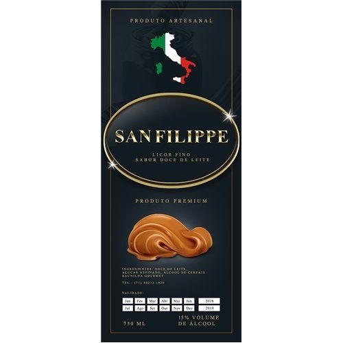 A box of san filippe licor fino sabor doce de leite