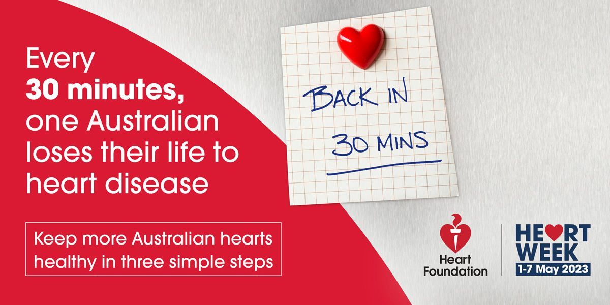 Every 30 minutes, one Australian loses their life to heart disease