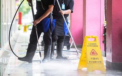 Cleaning the Ground Floor — Commercial Cleaners in Toowoomba, QLD