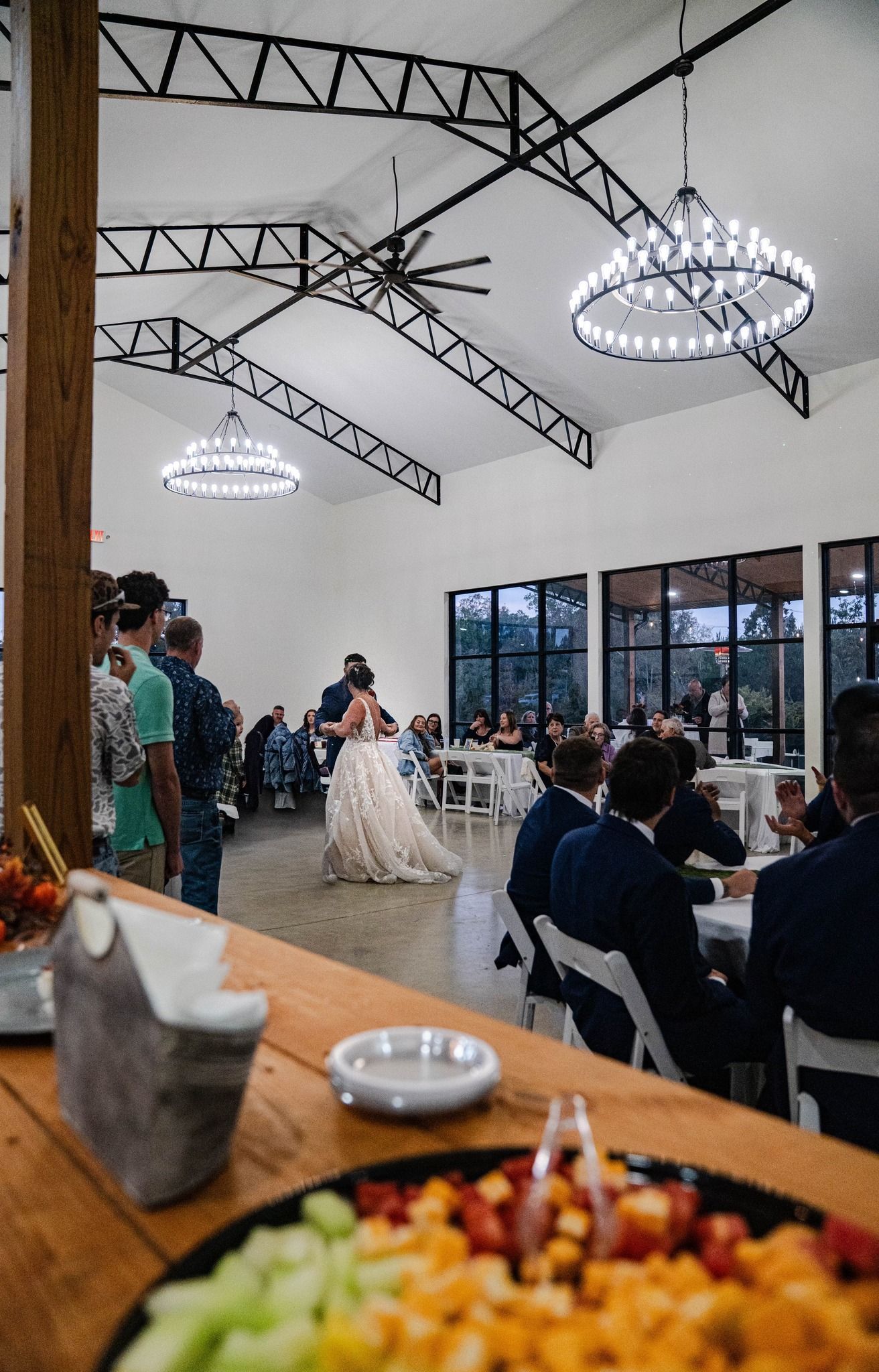 Dancing at a wedding at the Barn at Baxter Farms