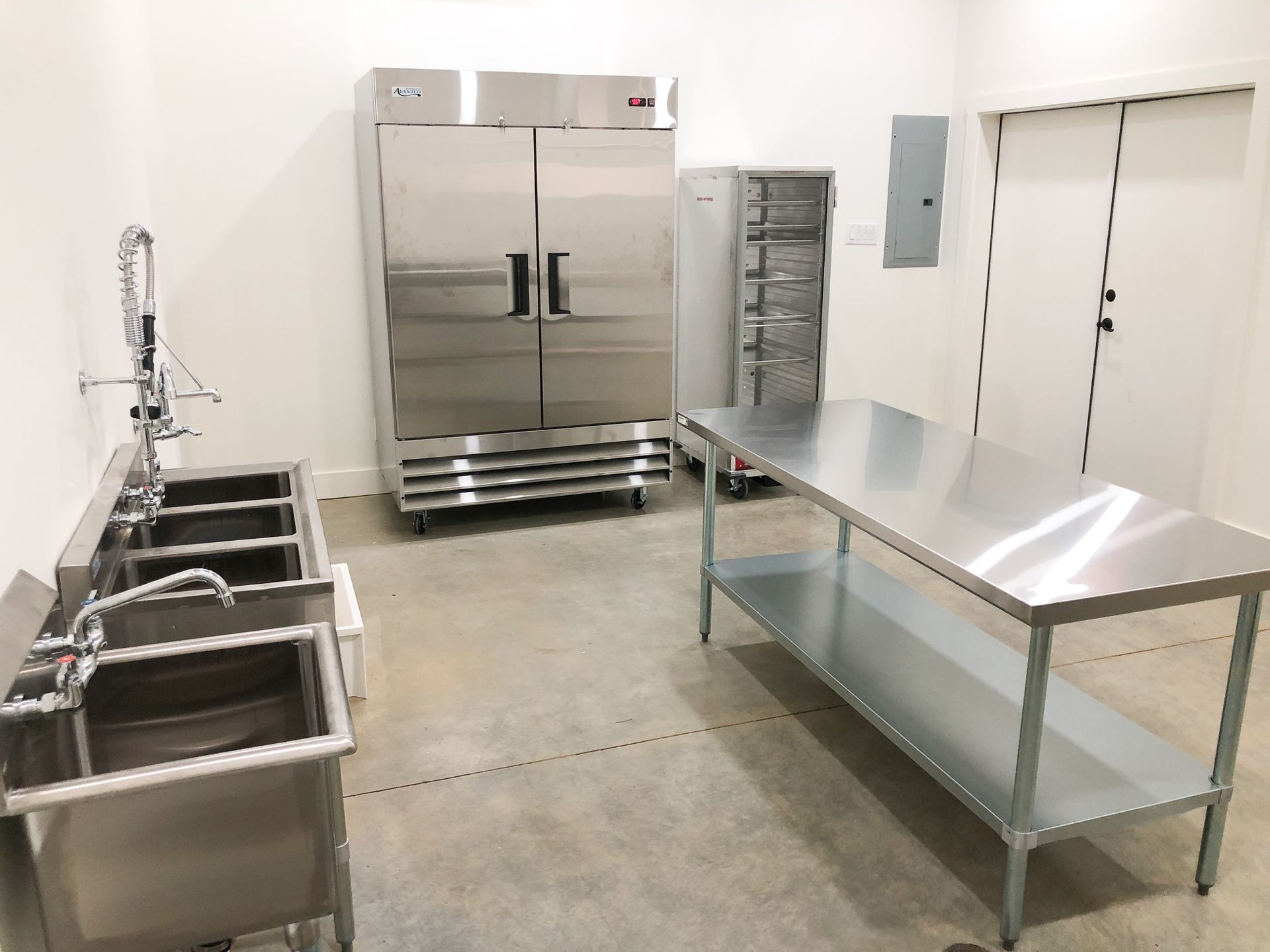 Kitchen area at the Barn at Baxter Farms