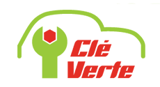 Un logo vert et rouge pour clé verte