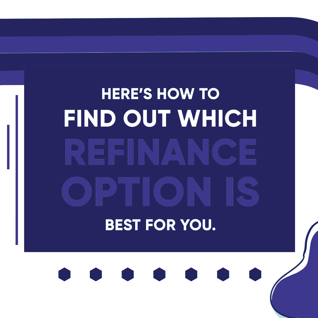 | Dianna Thompson | A blue sign that says here 's how to find out which refinance option is best for you