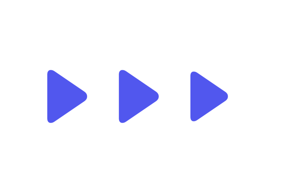 Three blue arrows pointing in opposite directions on a white background.