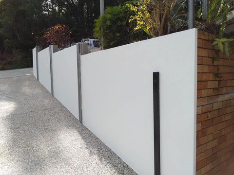 Completed Rendered Fence — Rendering in Sunshine Coast, QLD