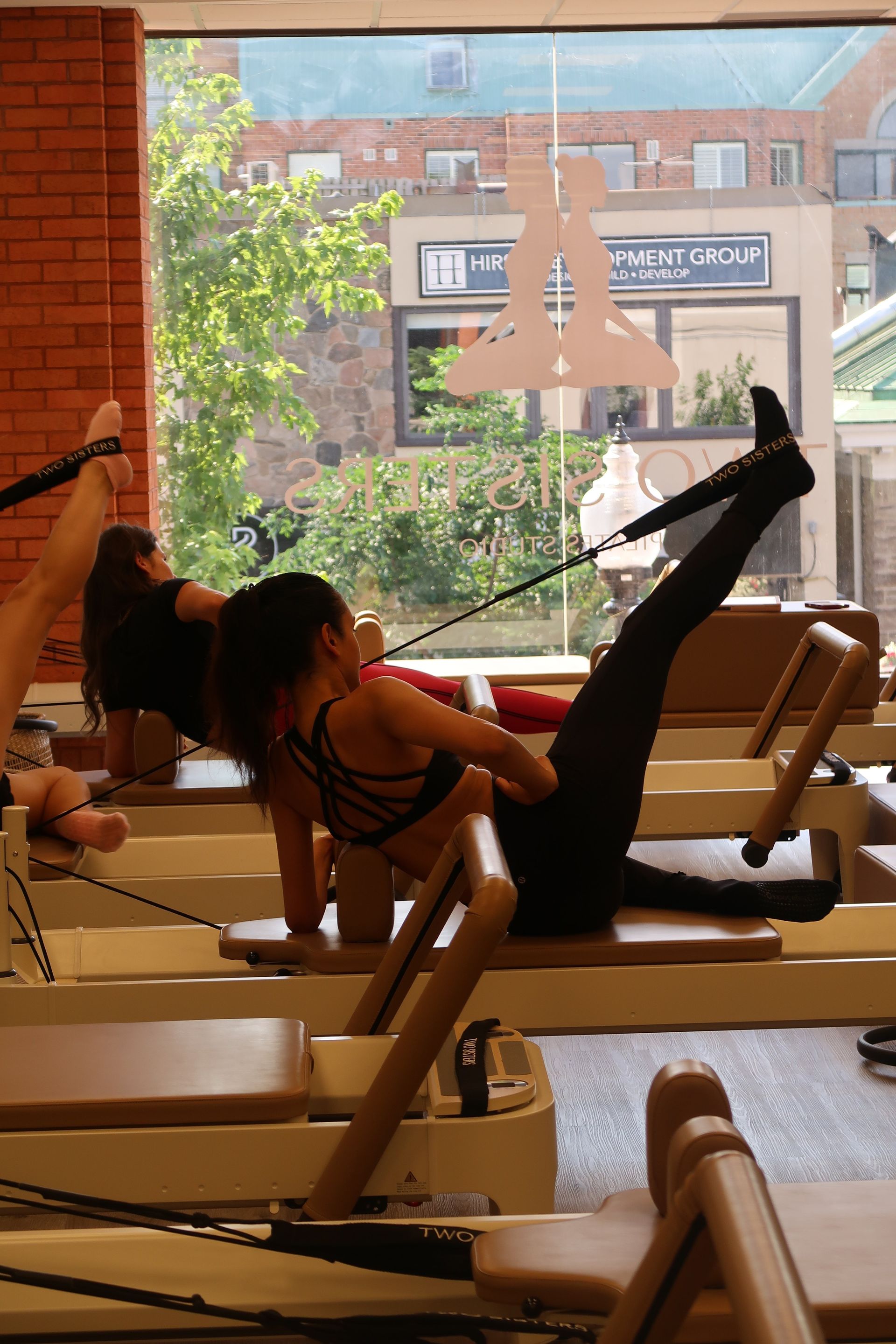 Women doing a group pilates class in Oakville