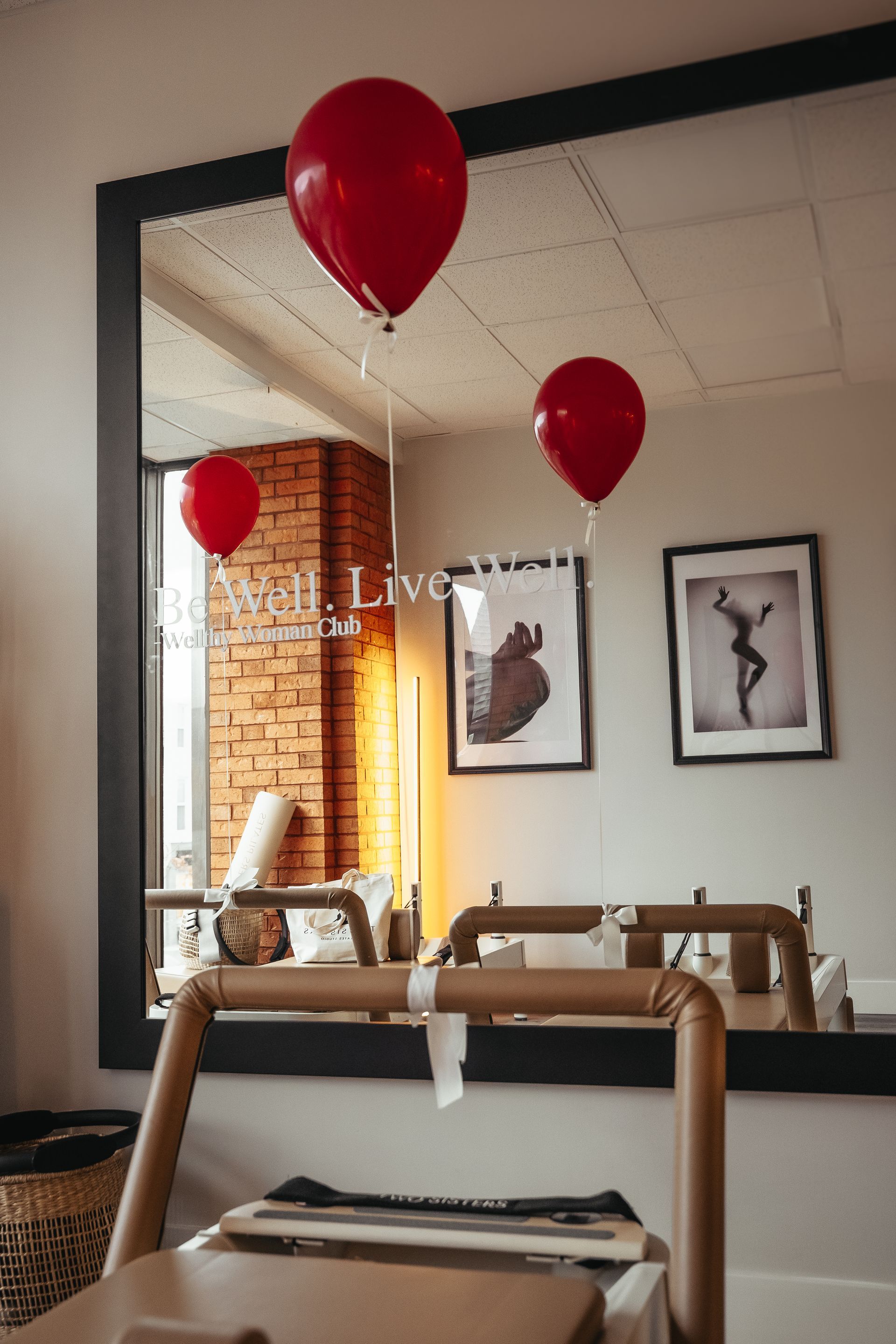 Matcha tea setup during wellness event at Two Sisters Pilates in Oakville