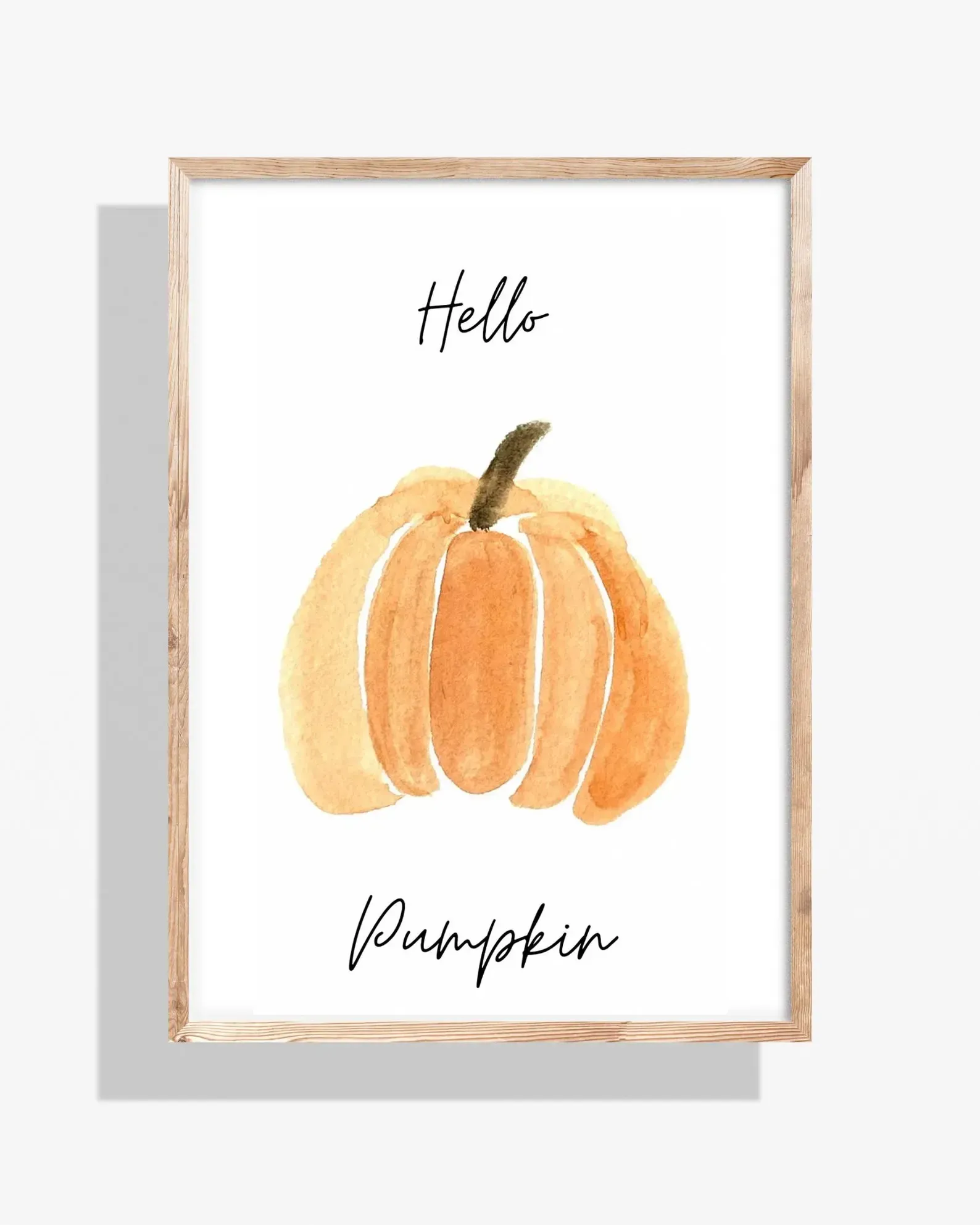 Watercolor pumpkin with 