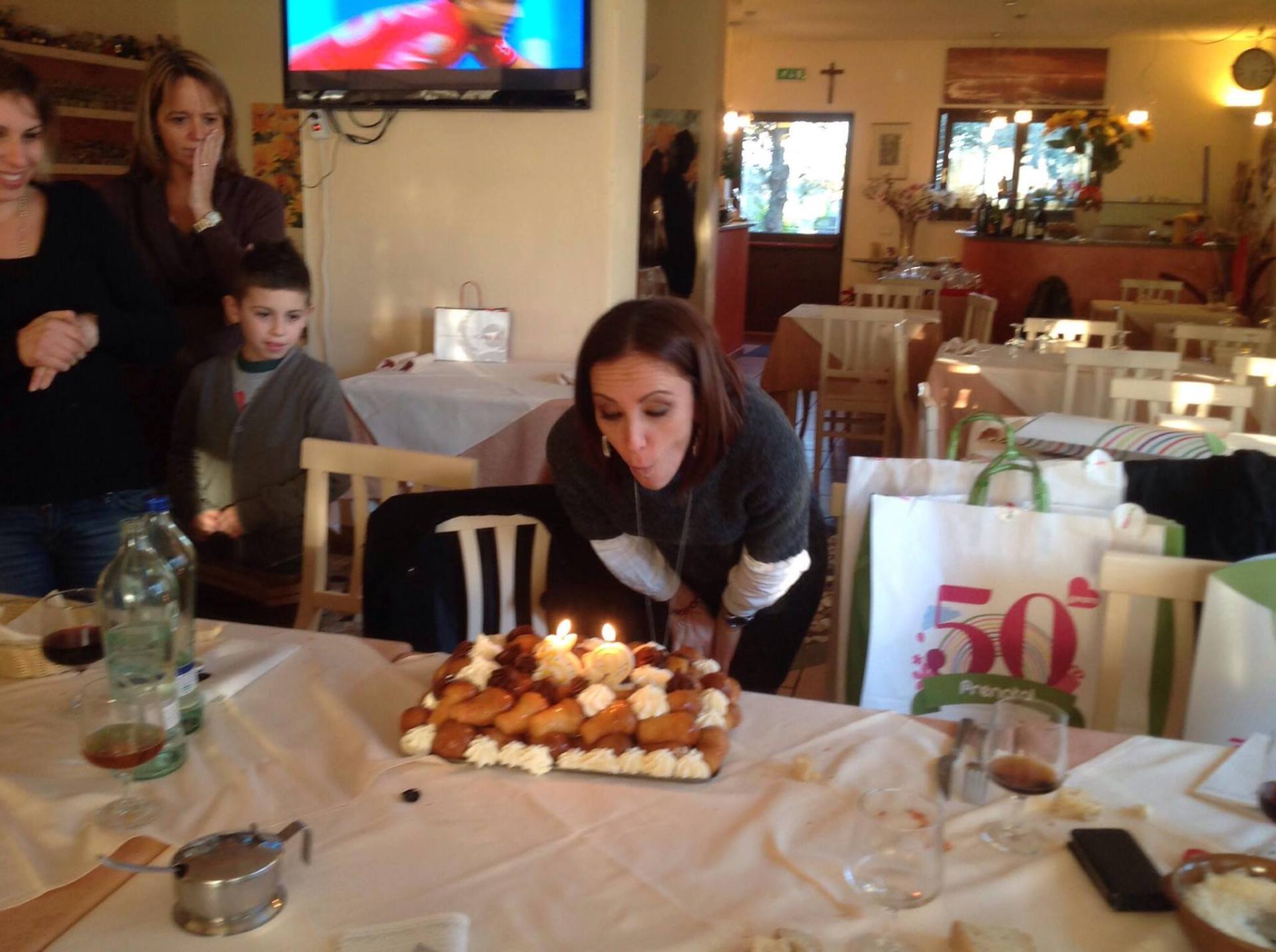 festa di compleanno festeggiata al ristorante