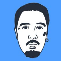 A black and white drawing of a man 's face with a beard.