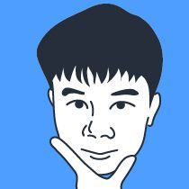 A drawing of a man 's face with his hand on his chin.