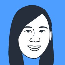 It is a drawing of a woman 's face with long hair.