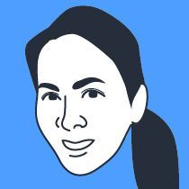 A black and white drawing of a woman 's face with a ponytail.