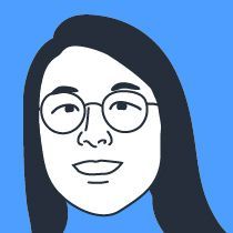 A black and white drawing of a woman 's face with glasses.