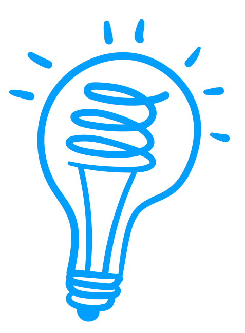 A blue light bulb with a spiral inside of it