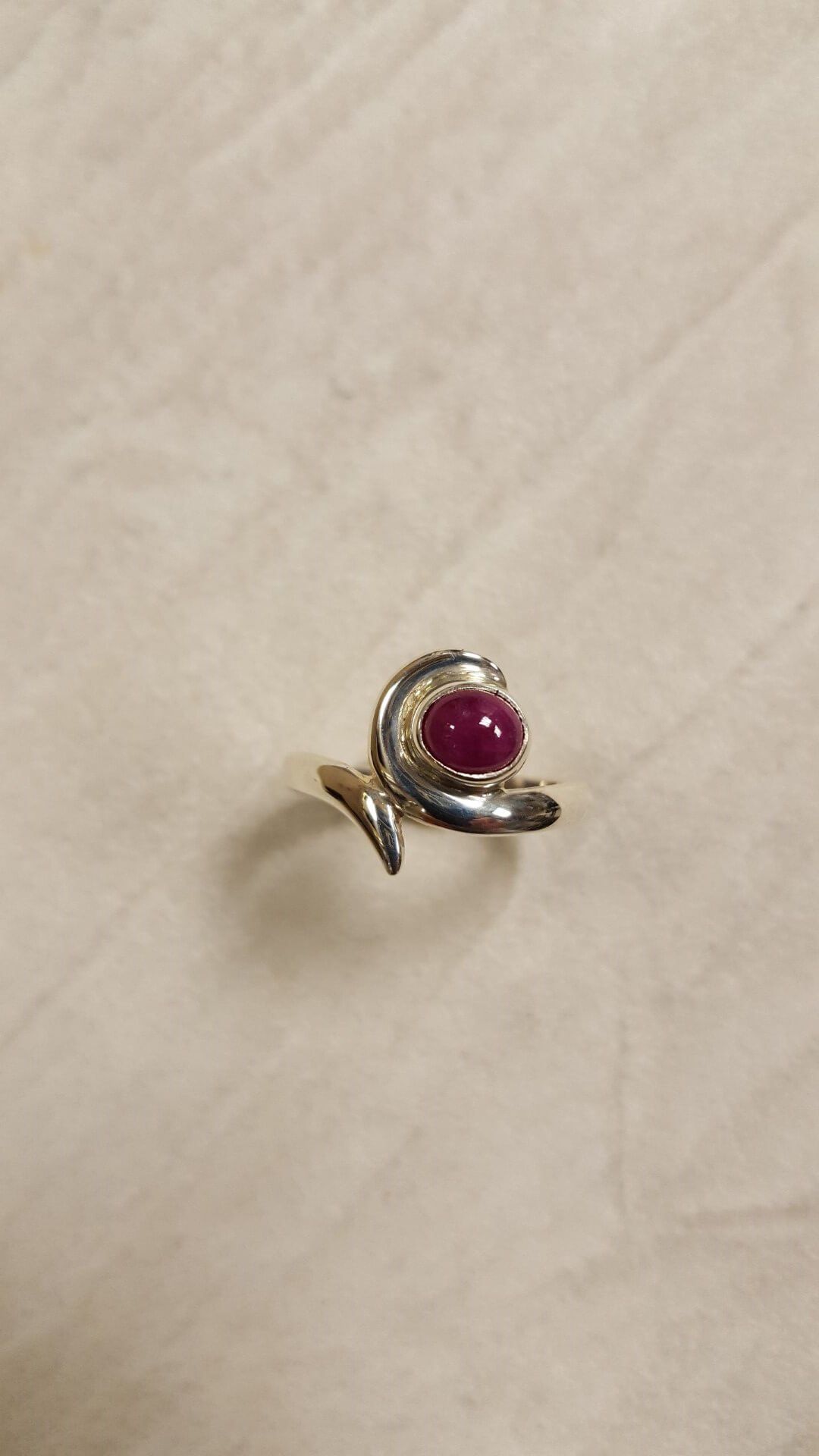 ring with pink stone
