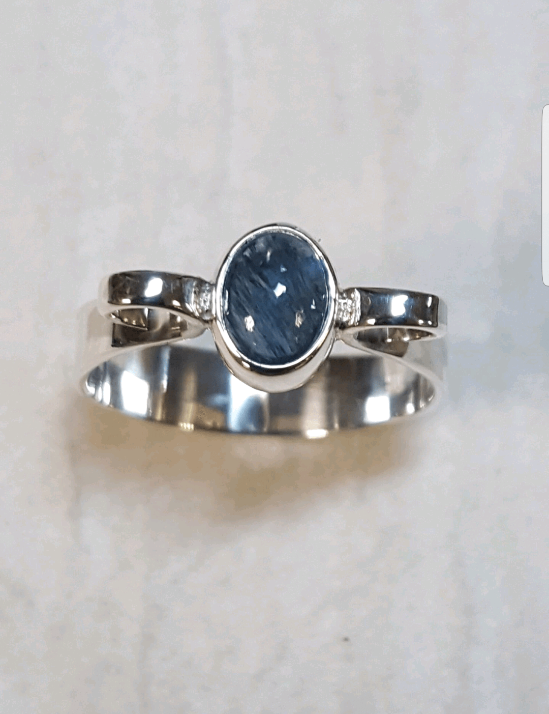 ring with blue stone