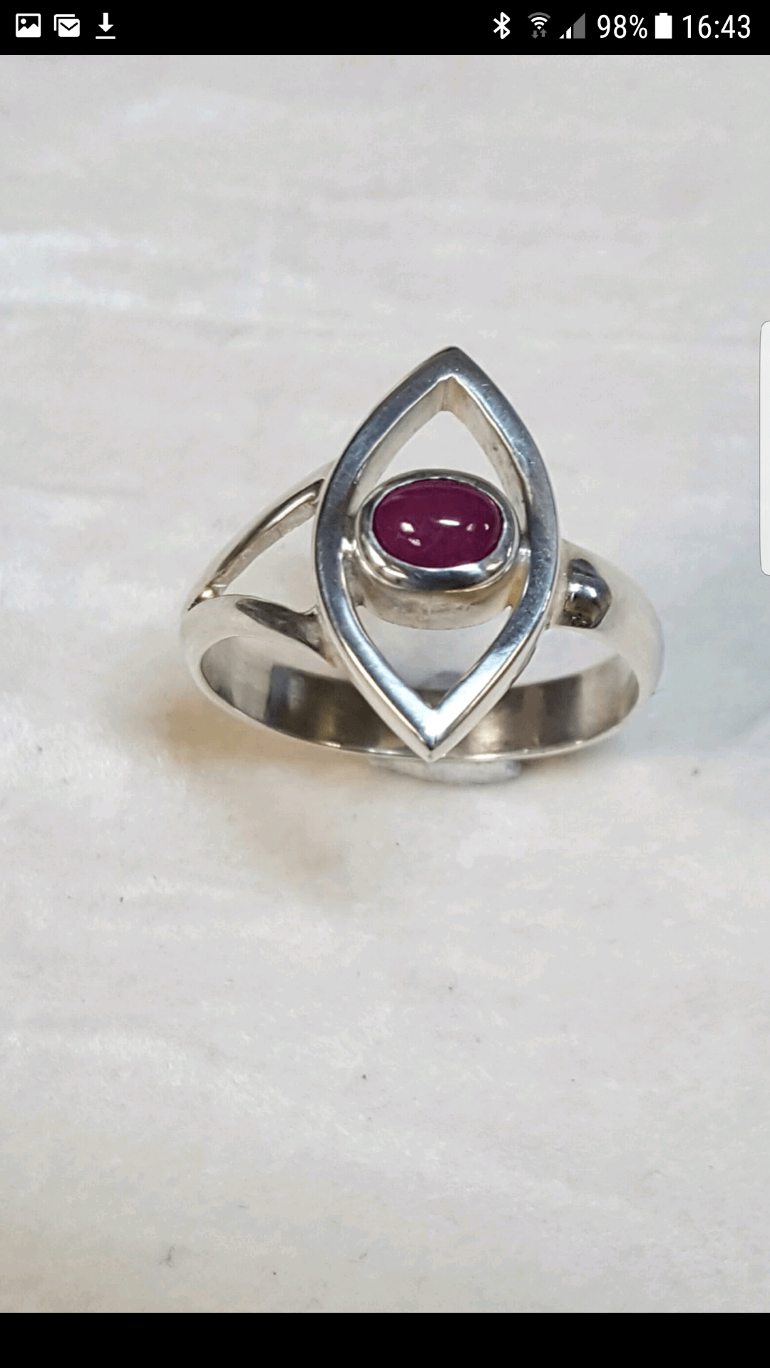 ring with pink stone