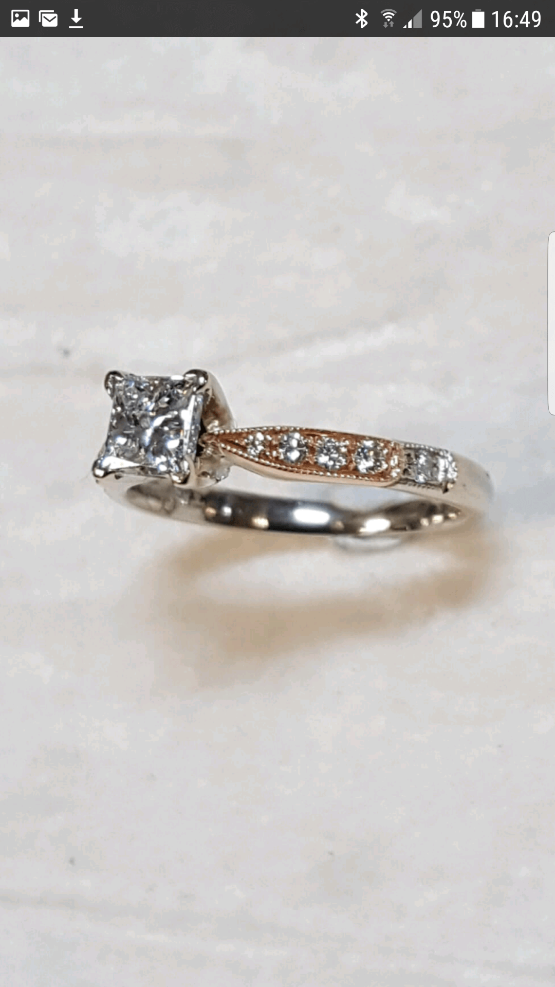 ring with diamonds