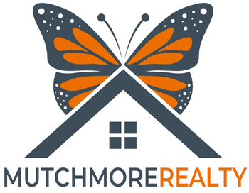 A logo for a real estate company called mutch more realty