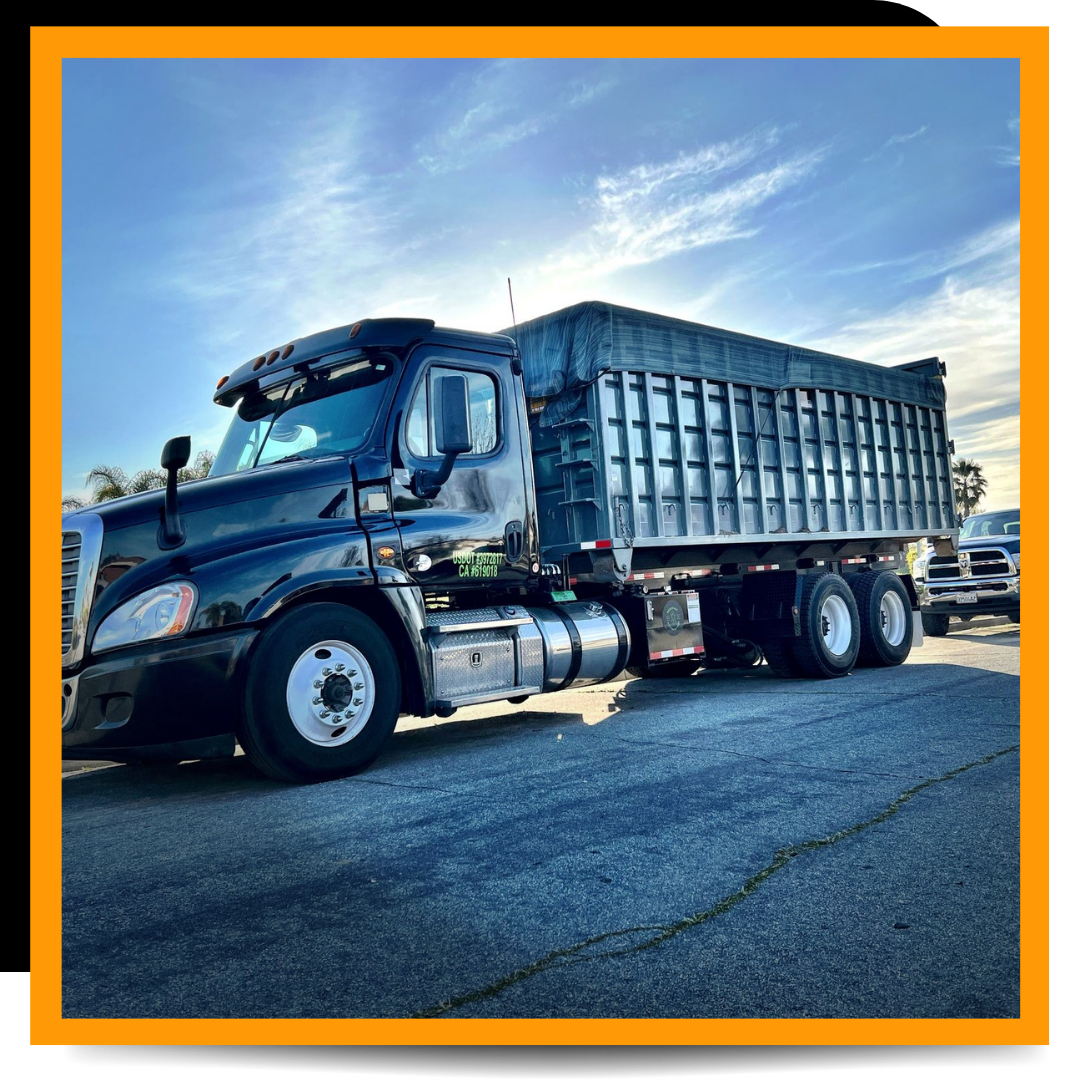 Dumpster Roll off parked