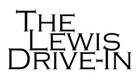 A black and white logo for the lewis drive-in near adventure sports