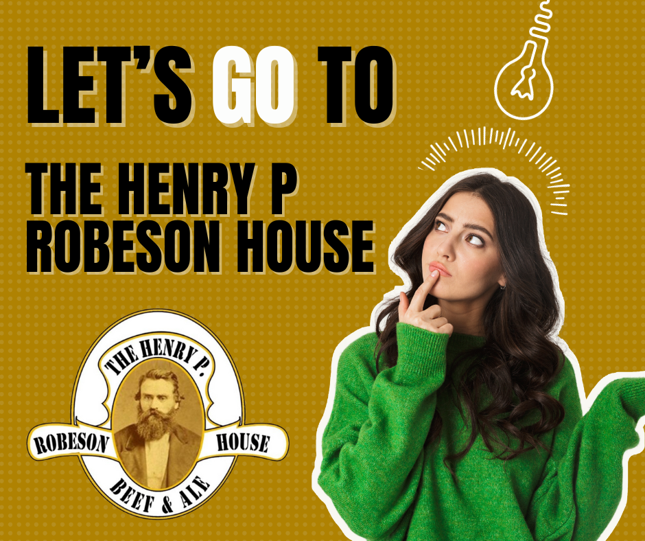 A woman in a green sweater is thinking about the henry p robeson house