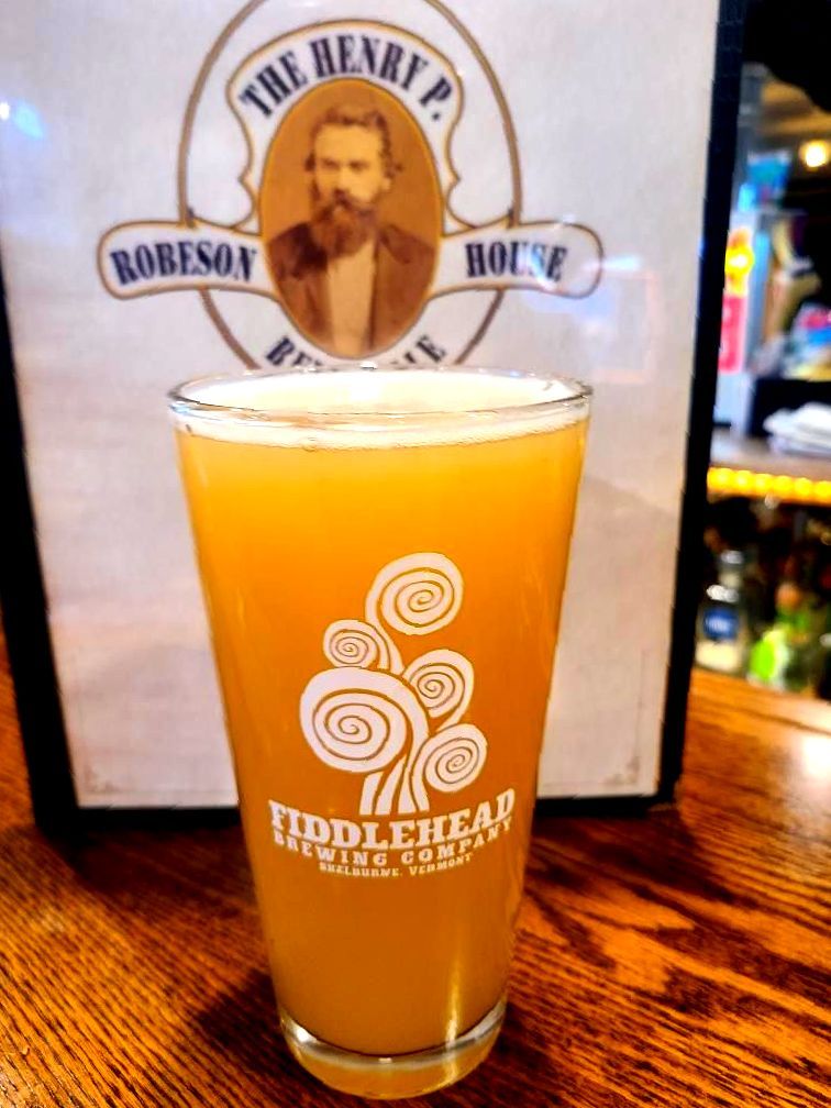 A glass of beer from the henry p. robeson house