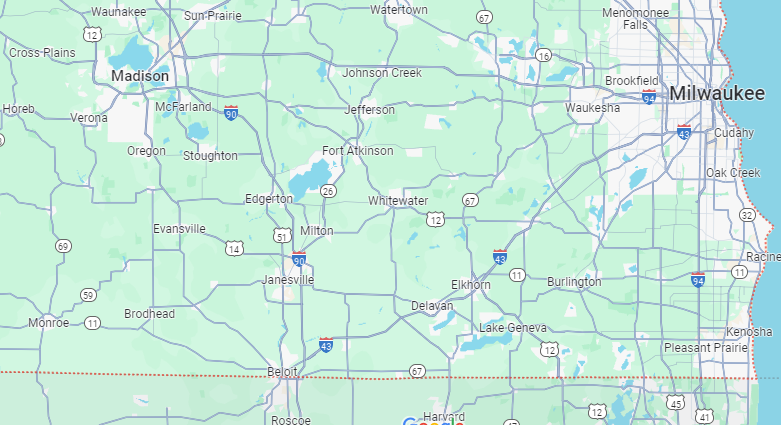 A map of the state of michigan with roads and cities.