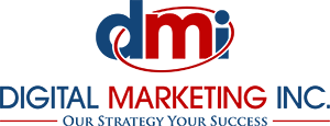 A logo for dmi digital marketing inc. our strategy your success