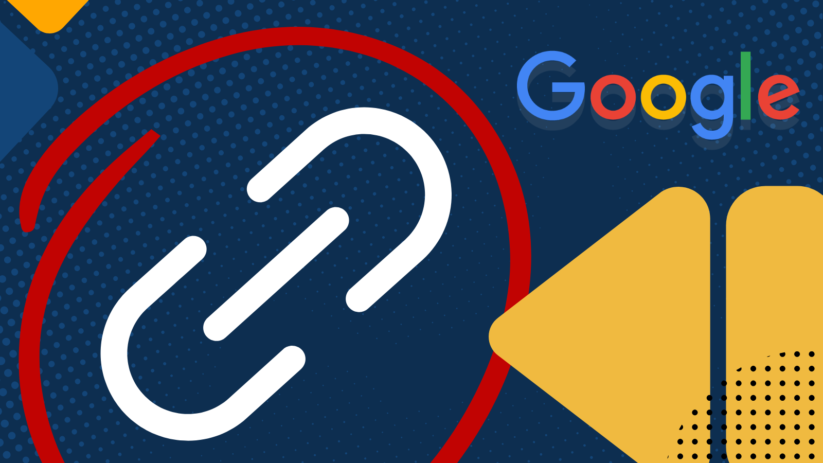 White chain link icon with red circle overlay, 