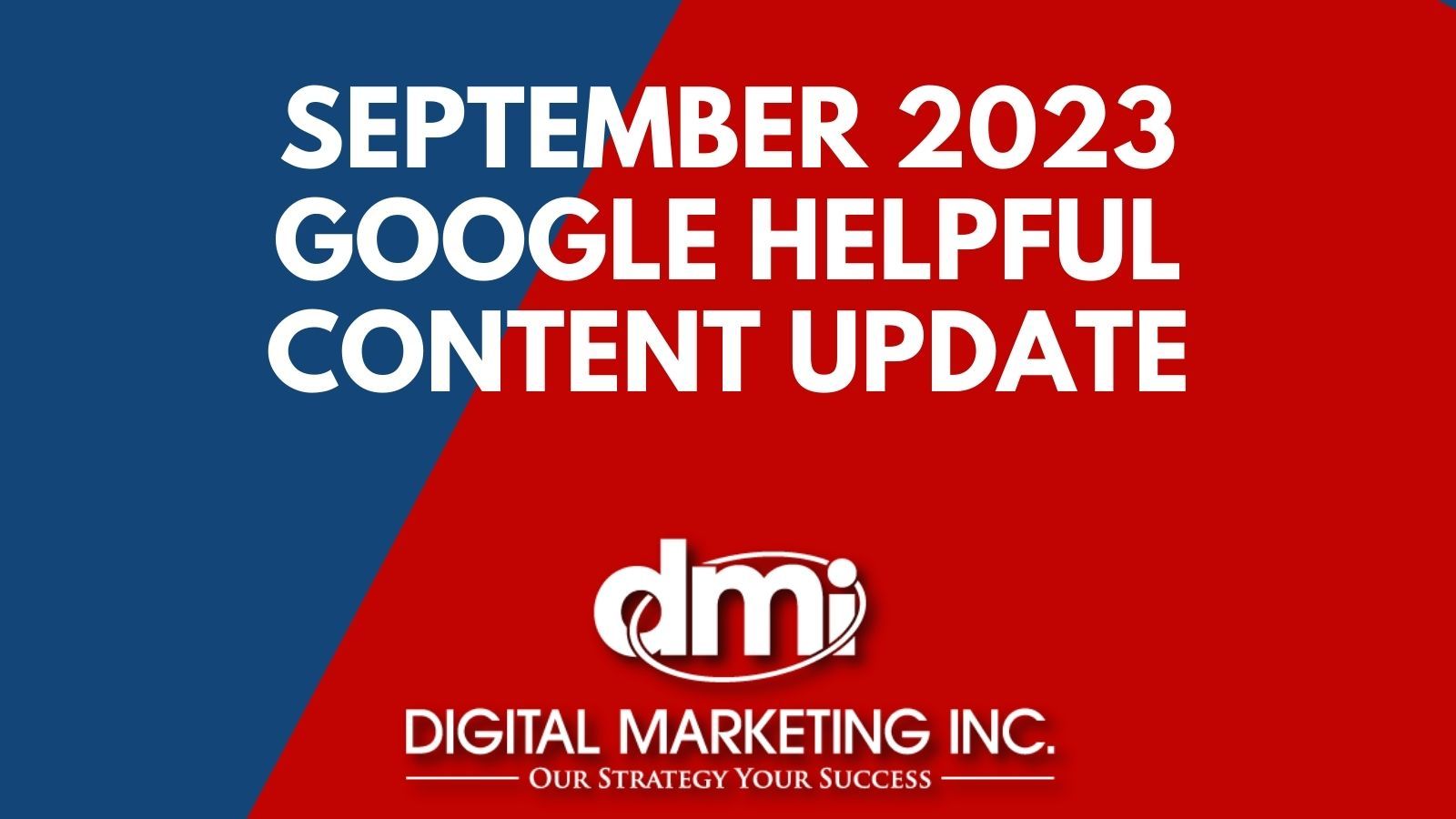 A poster for september 2023 google helpful content update