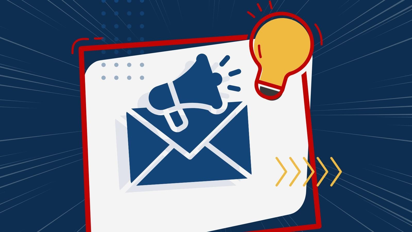 Email and lightbulb icon