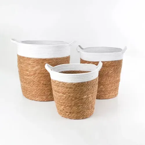 Canastos Samet Blanco