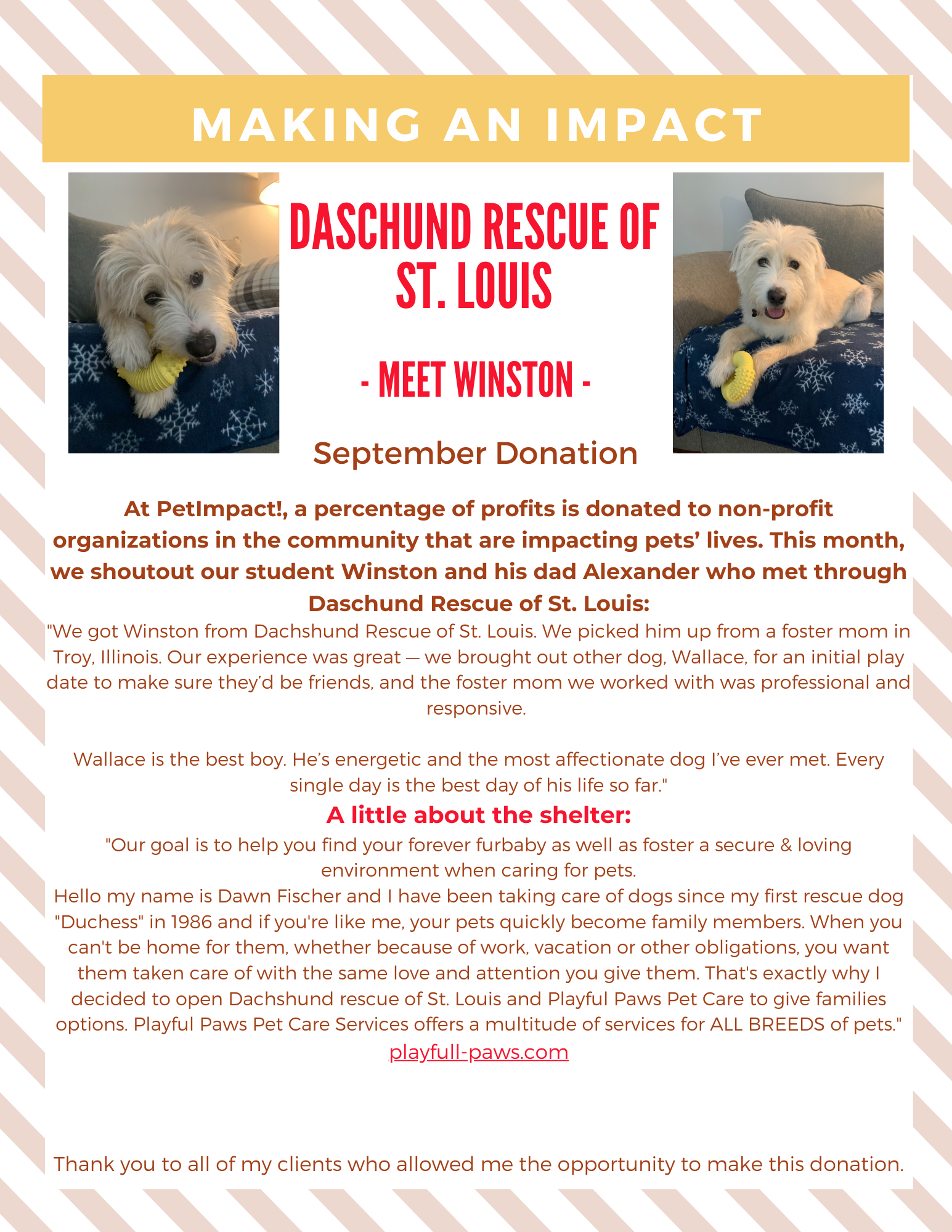 September 2023 Donations — St. Louis, MO — PetImpact! Dog Training