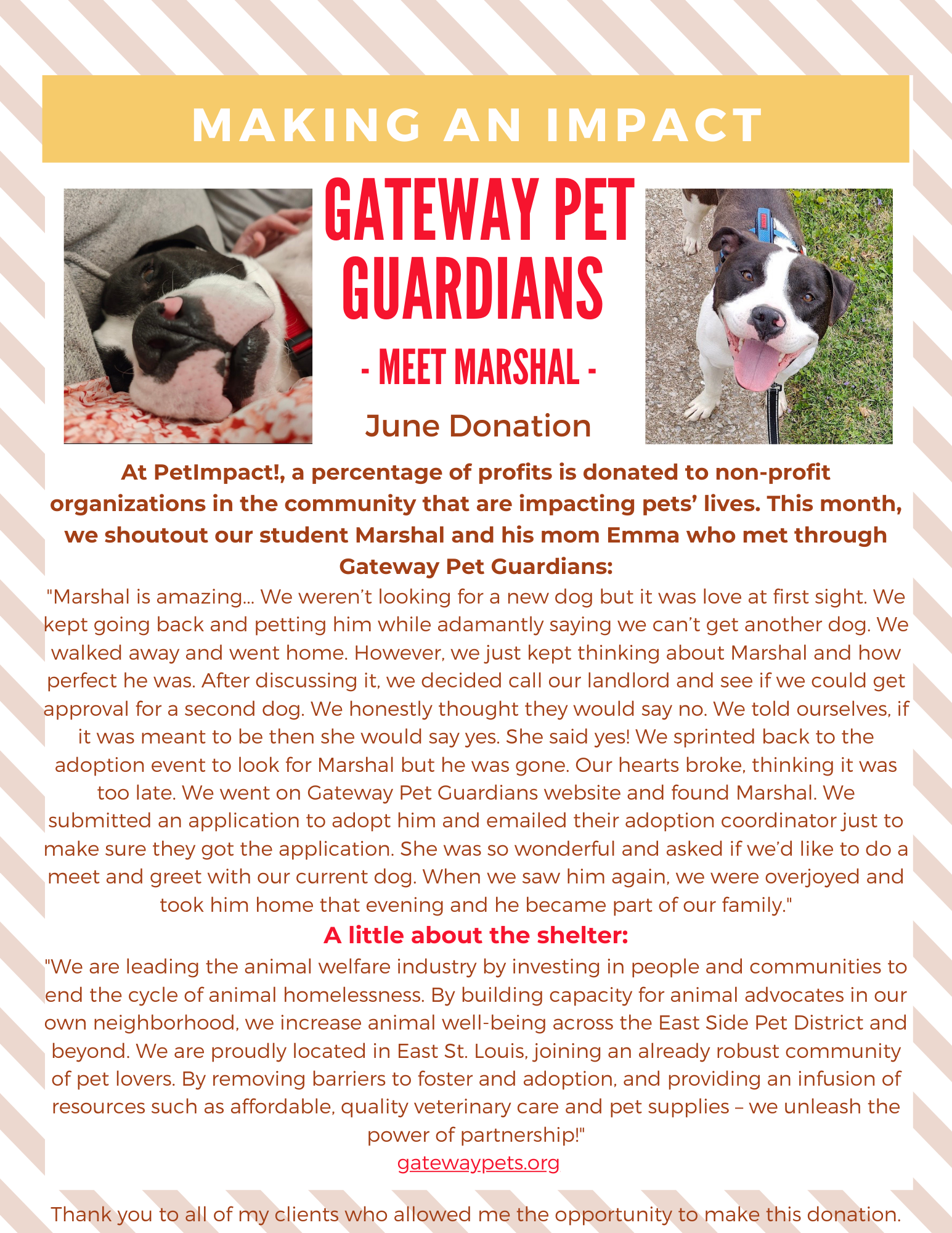 June 2023 Donations — St. Louis, MO — PetImpact! Dog Training