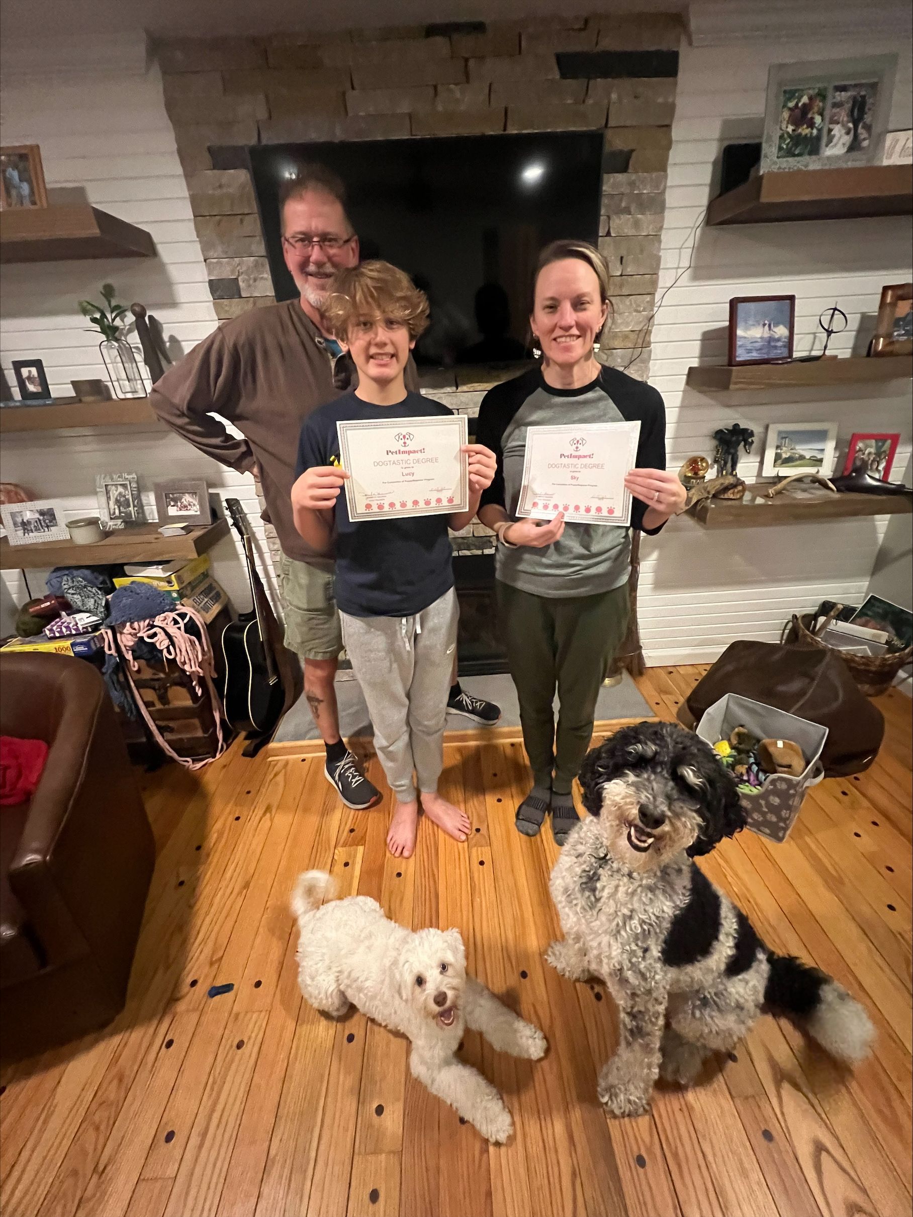 A family with their two cute dogs — St. Louis, MO — PetImpact!