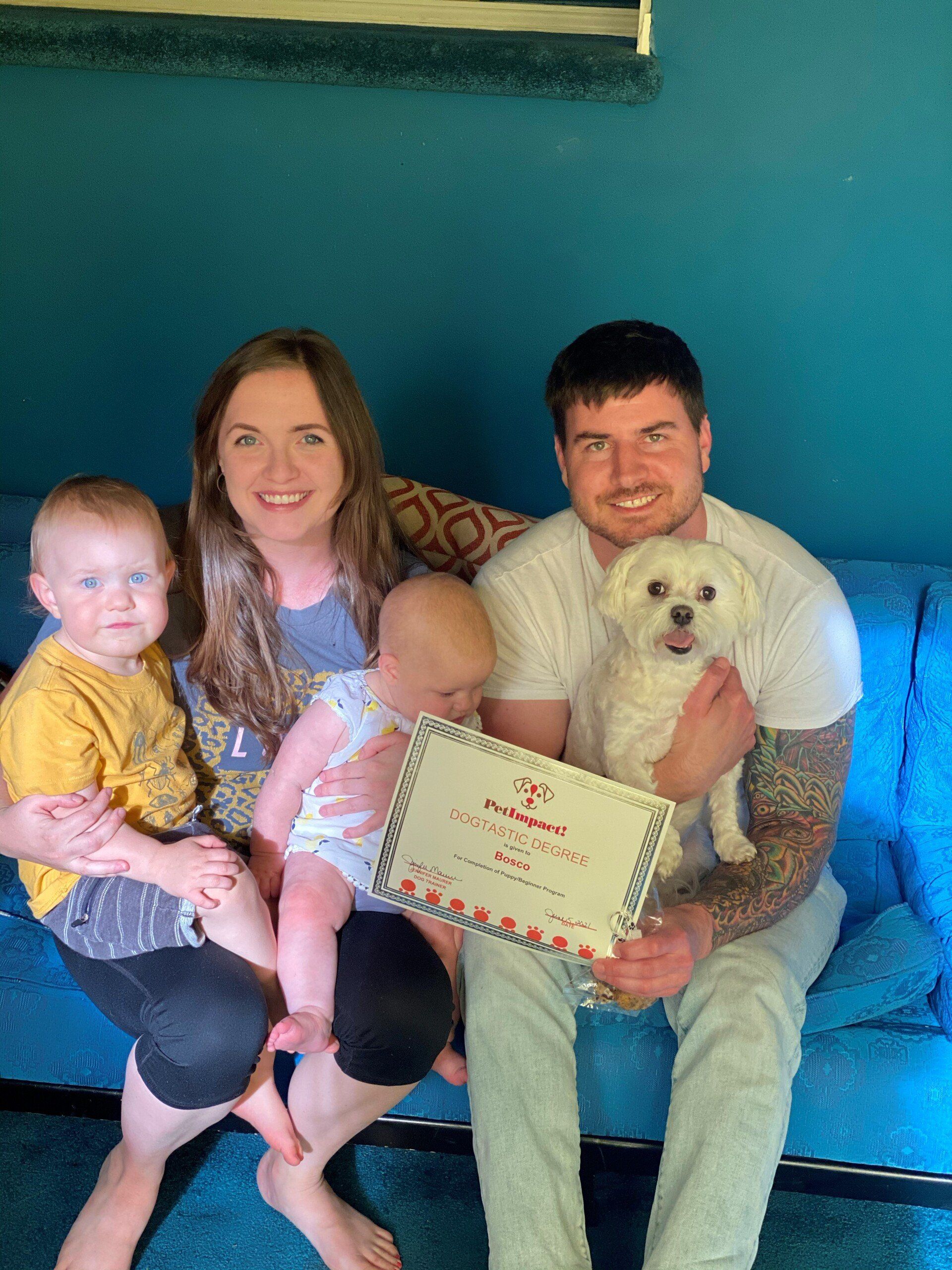 Pet Owner With Baby And Their Dog — St. Louis, MO — PetImpact!