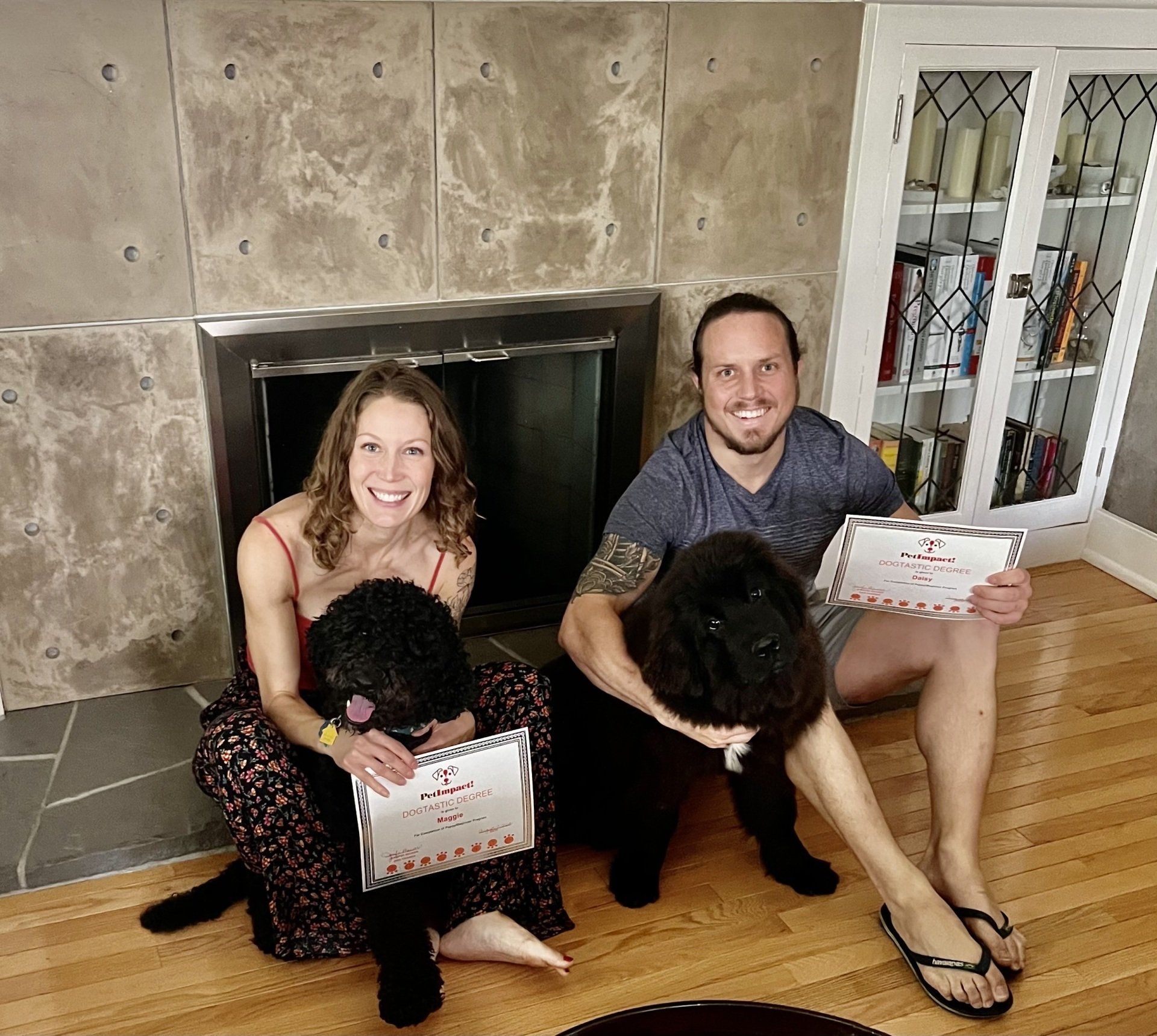 Two Black Dogs Graduation Certificate -  St Louis County, MI - PetImpact! Dog Training Services