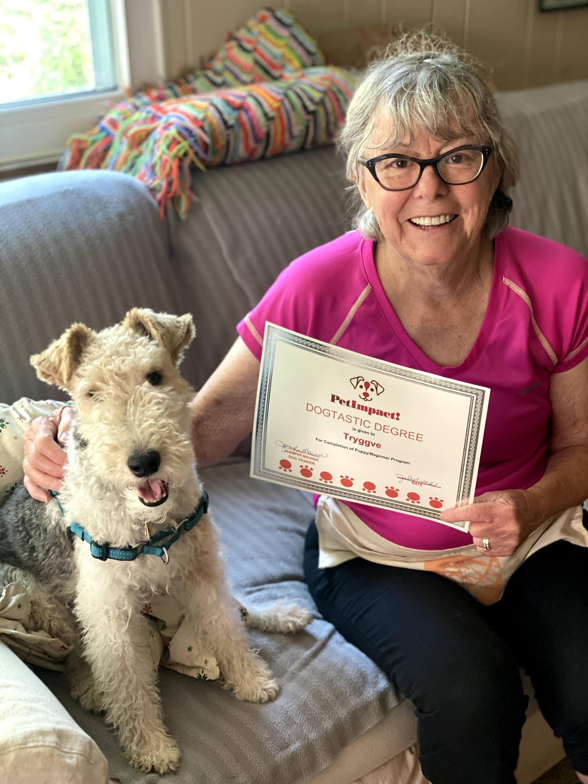 Dog Graduate With Her Owner — St. Louis, MO — PetImpact!